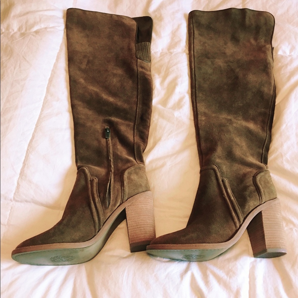 Worn Once!! Vince Camino OTK Suede Boots